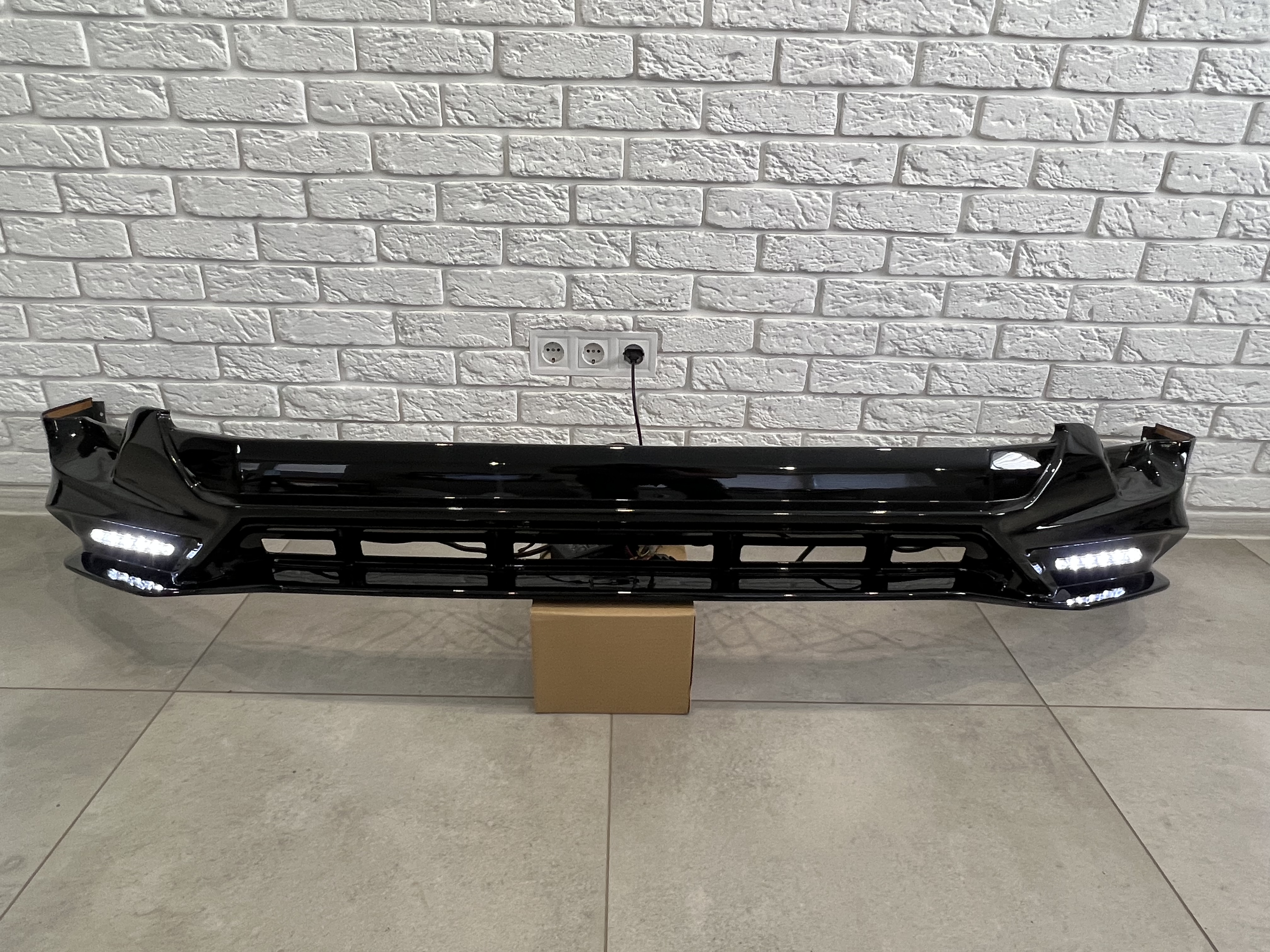 Спідниця переднього бампера TRD Toyota Land Cruiser Prado 150 2017+ колір чорний 4