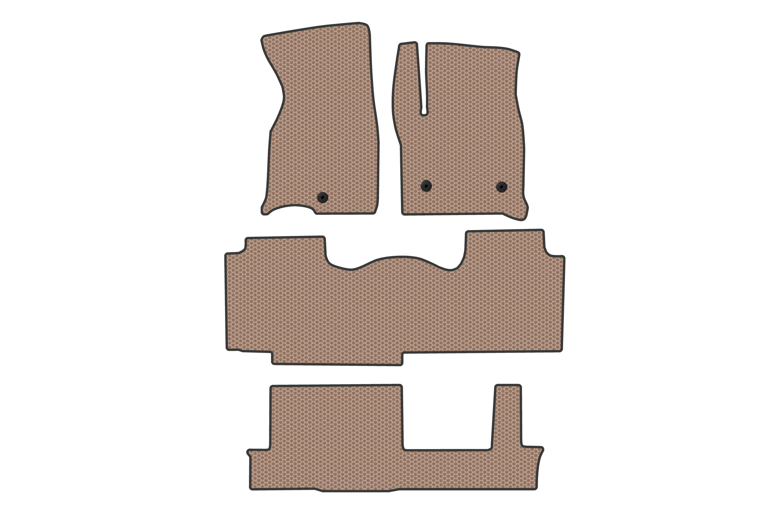 Гумові килимки Carsuit (3 ряди, Бежевий)