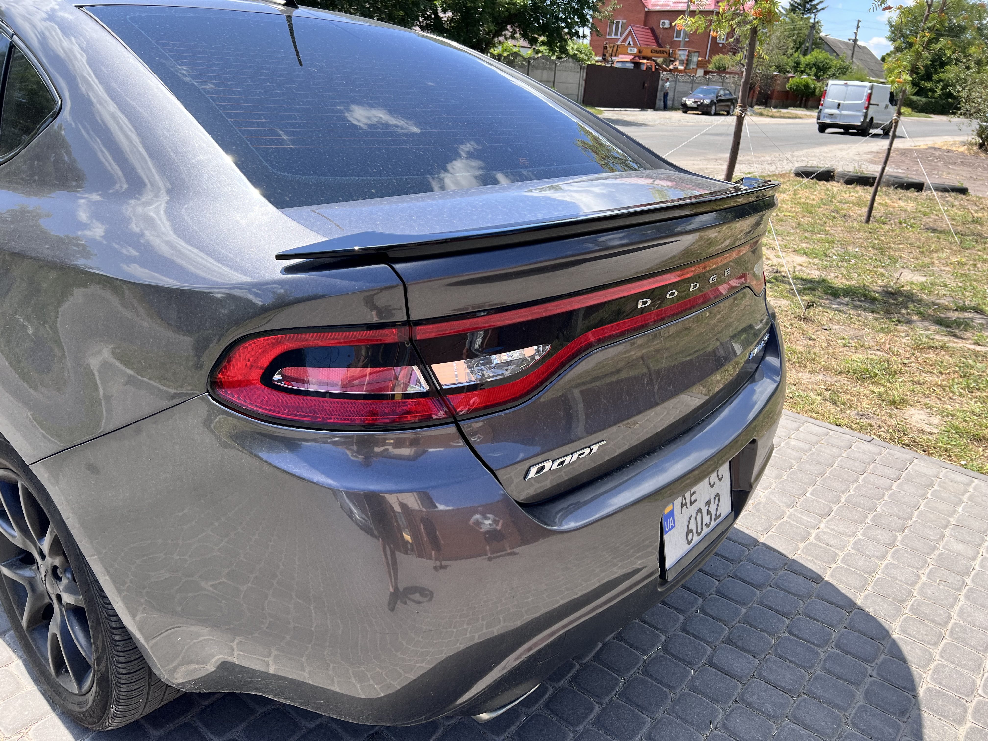 Спойлер лип SRT Dodge Dart 2012-2017 ABS пластик, колір чорний глянець 2