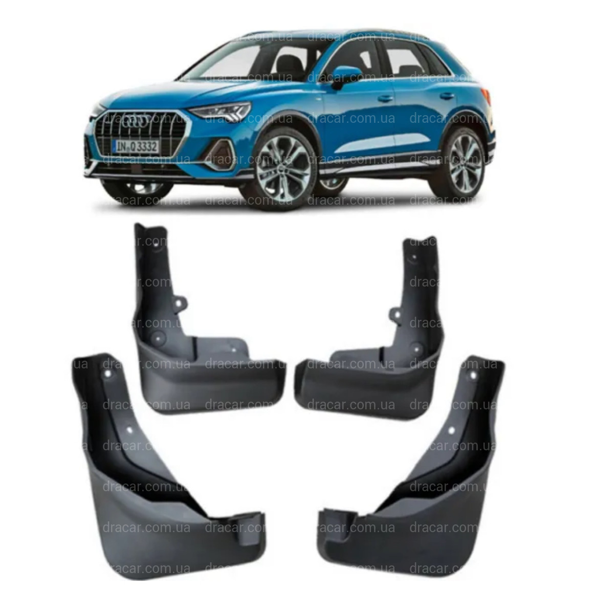 Бризковики Audi Q3 S-line 2019+ комплект 4 шт. 3