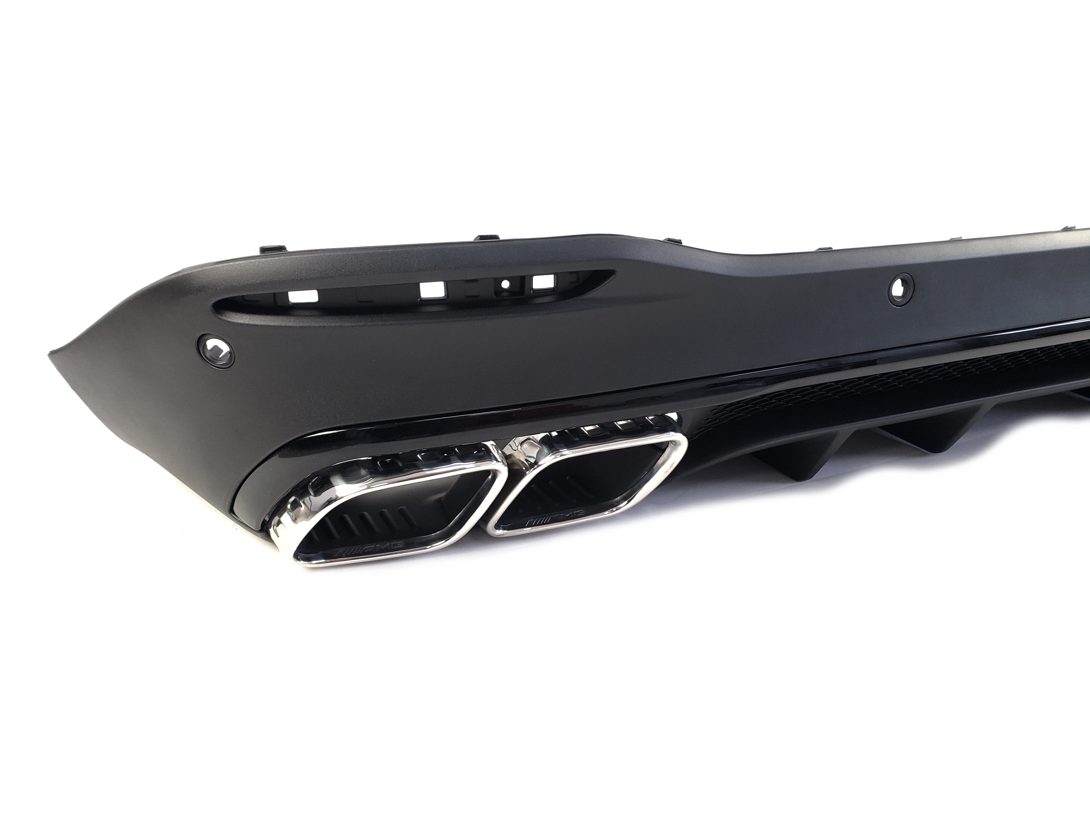 Дифузор (заднього бампера) Full Black / Chrome Pipe (стиль GLE63 AMG) на Mercedes-Benz GLE-Class W167 2018-2023 року 3