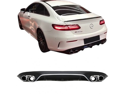 Задній дифузор Black з насадками Chrome (Дизайн AMG53) 3