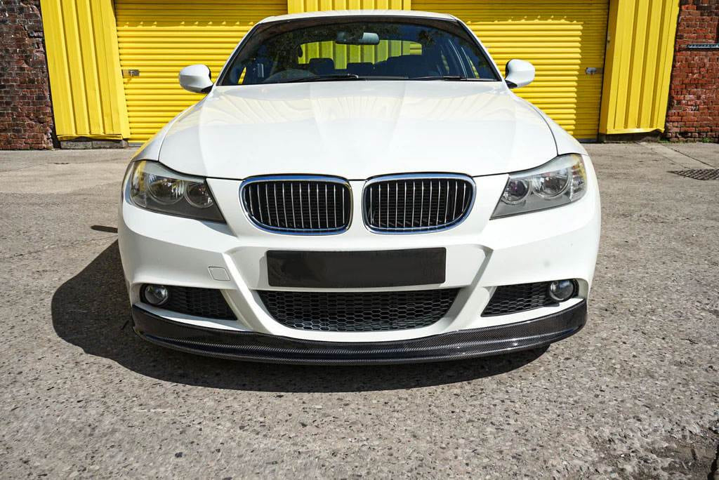 Накладка на передній бампер Lip (для E90 M-Sport 2008-2011, Карбон) 2