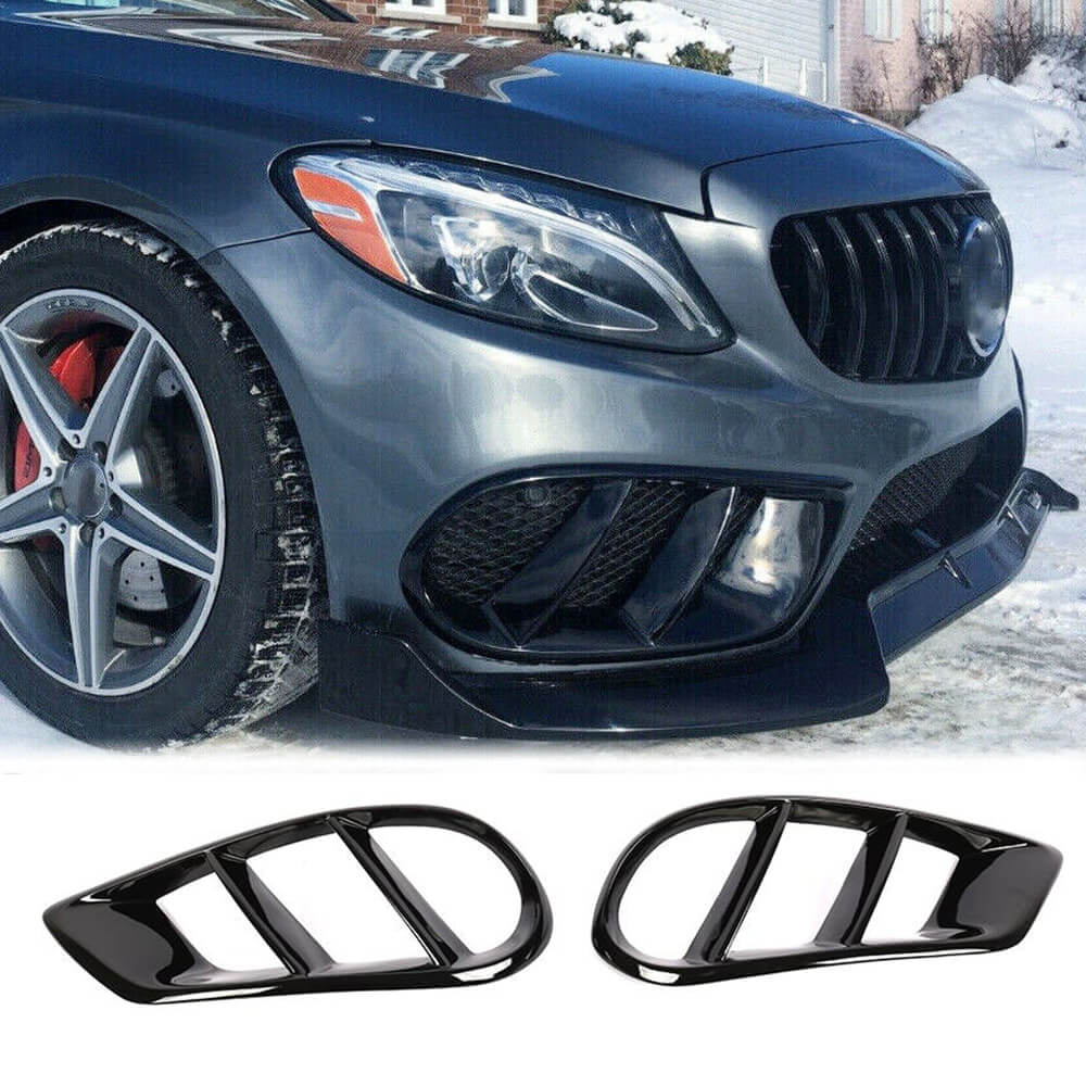 Накладки на протитуманки (для C43 AMG 2015-2019, Карбон) 6