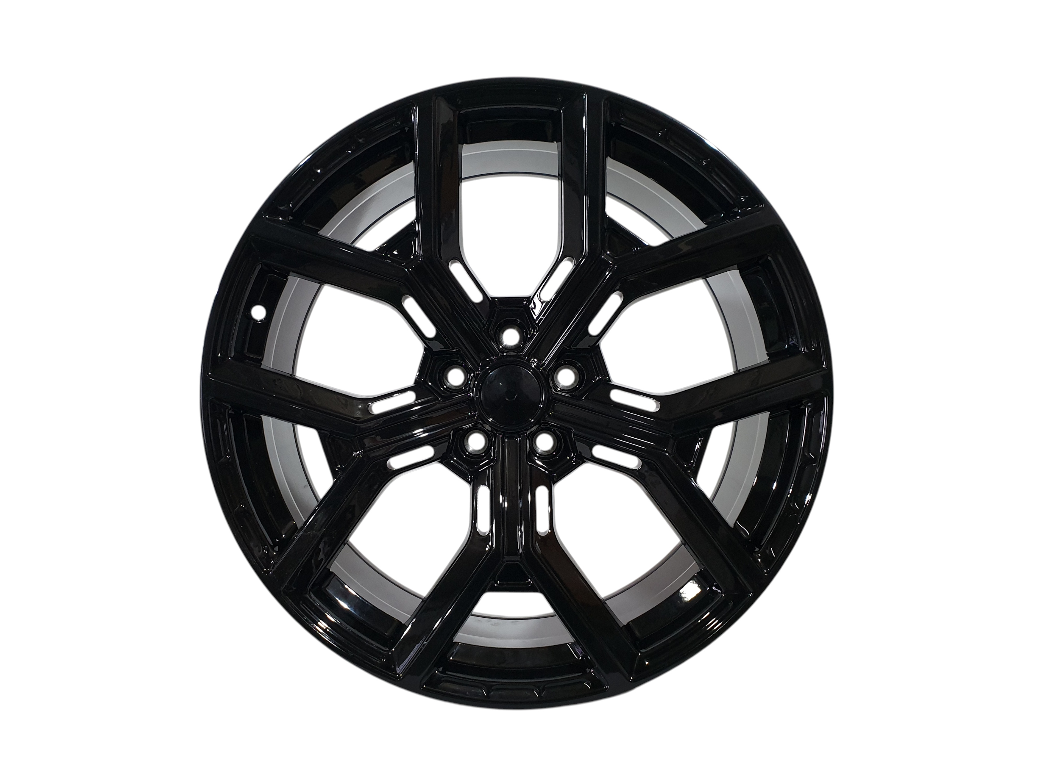 R20 Gloss Black Диски (одноширокі 8.5J ET38) на Volkswagen Tiguan II 2015-2019 року