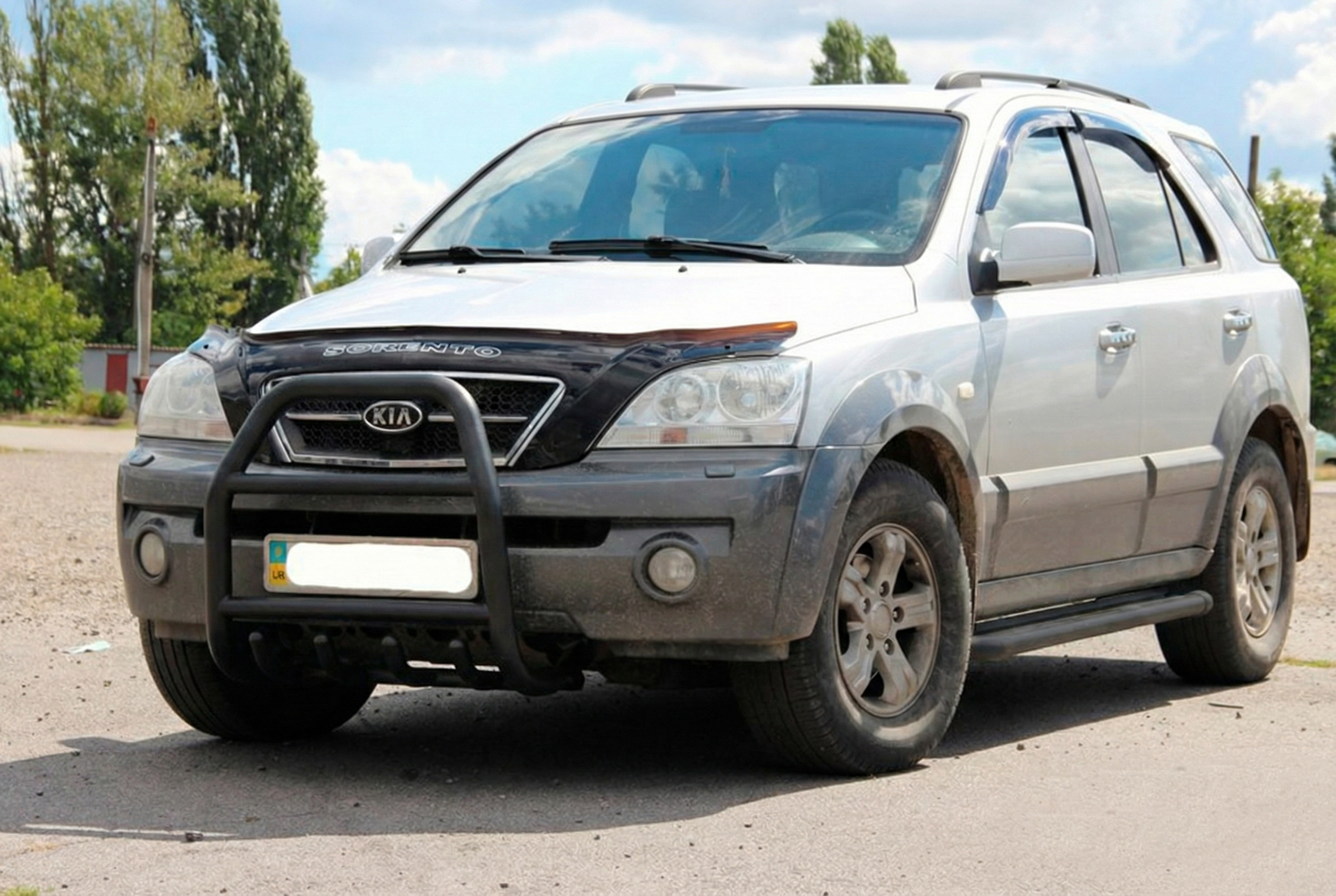 Кенгурятник QT007 Black (нерж.)