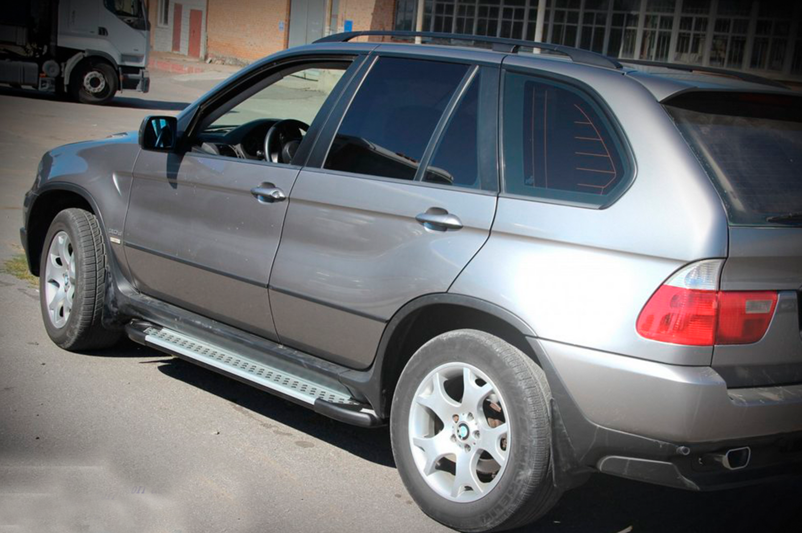 Бокові пороги Allmond Grey (2 шт, алюм.) 4