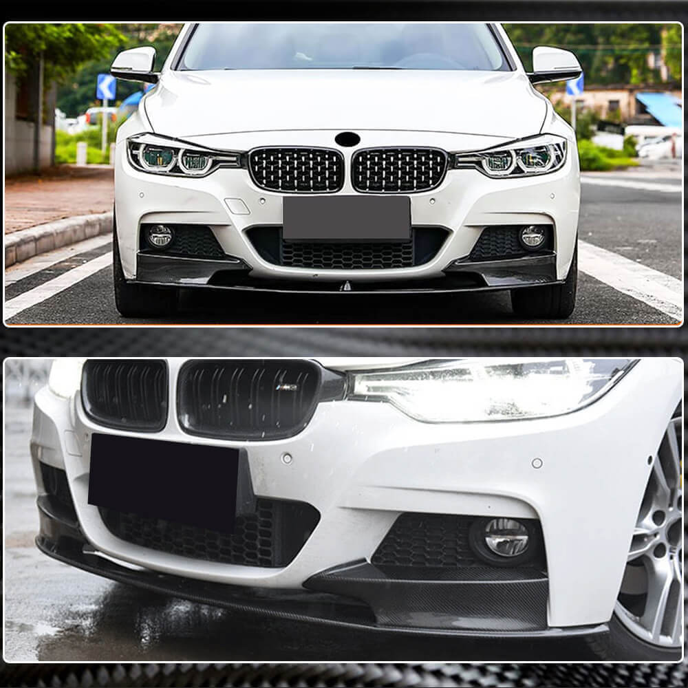 Накладка на передній бампер Lip MP-Style (для F30 M-Sport, Карбон) 4