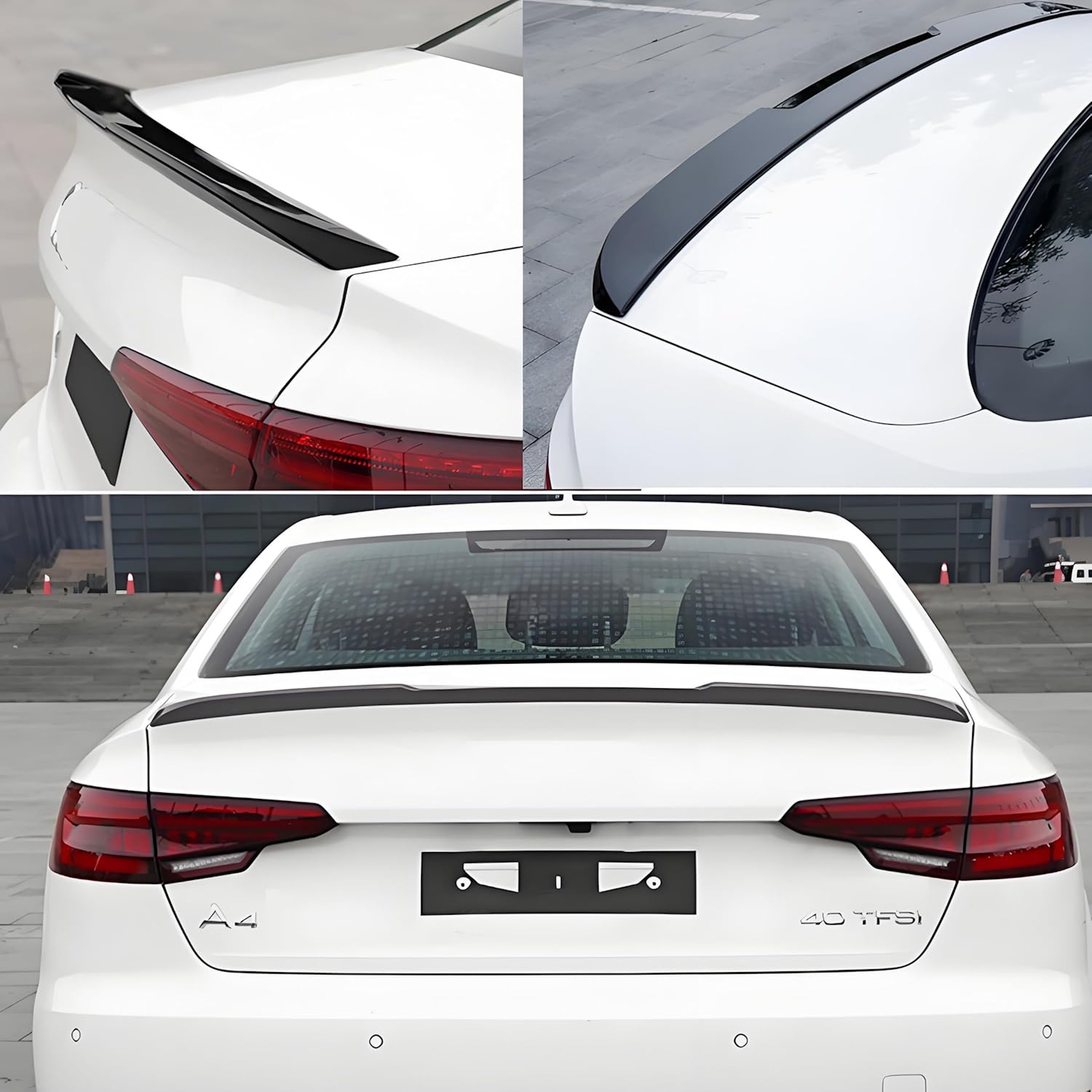 Спойлер Чорний глянець V3 на Audi A4 B9 2015-2019 року 6