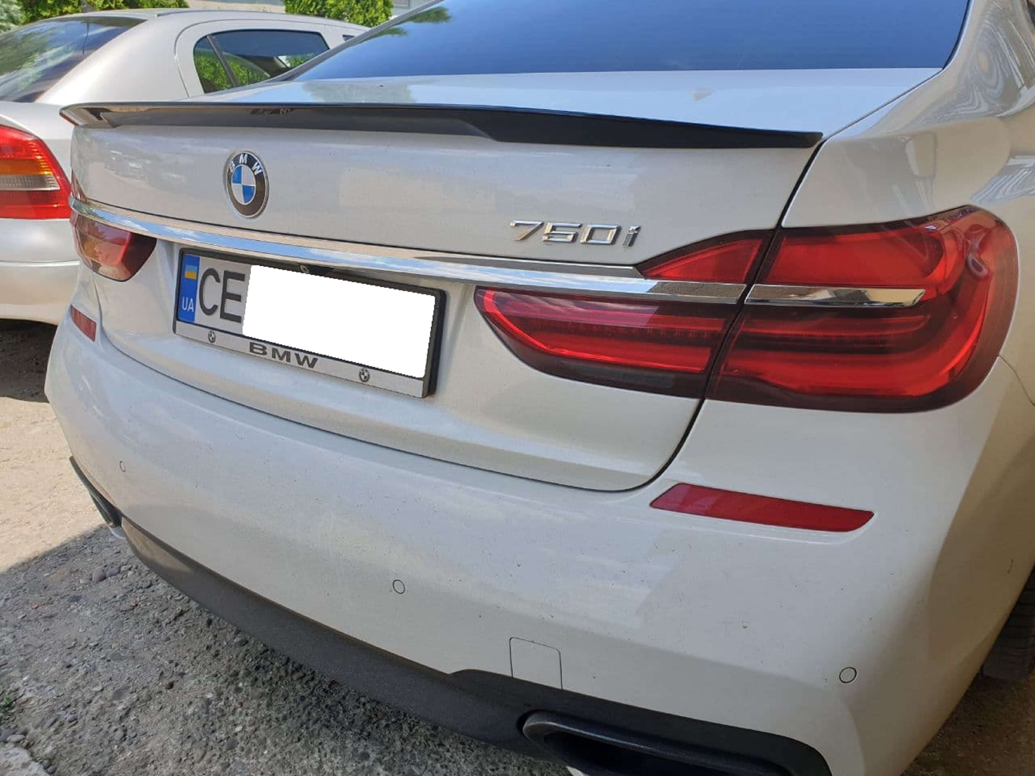Спойлер Чорний глянець V1 на BMW 7 Series G11 / G12 2015-2019 року 6