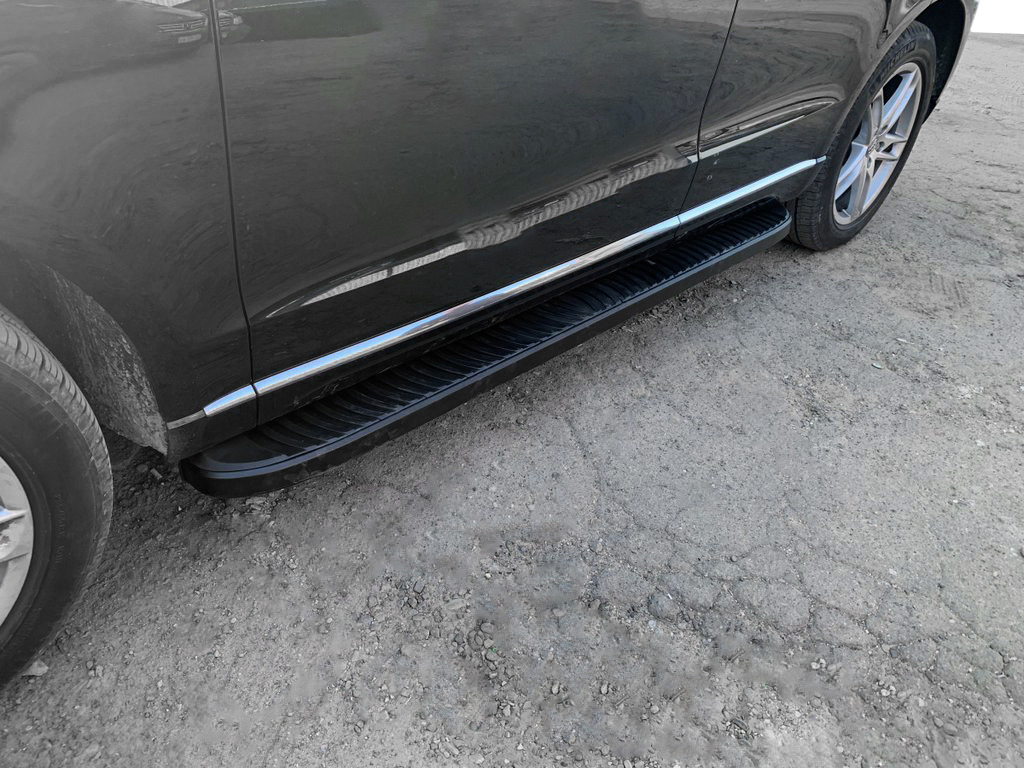 Бокові пороги Tayga Black (2 шт., алюміній)
