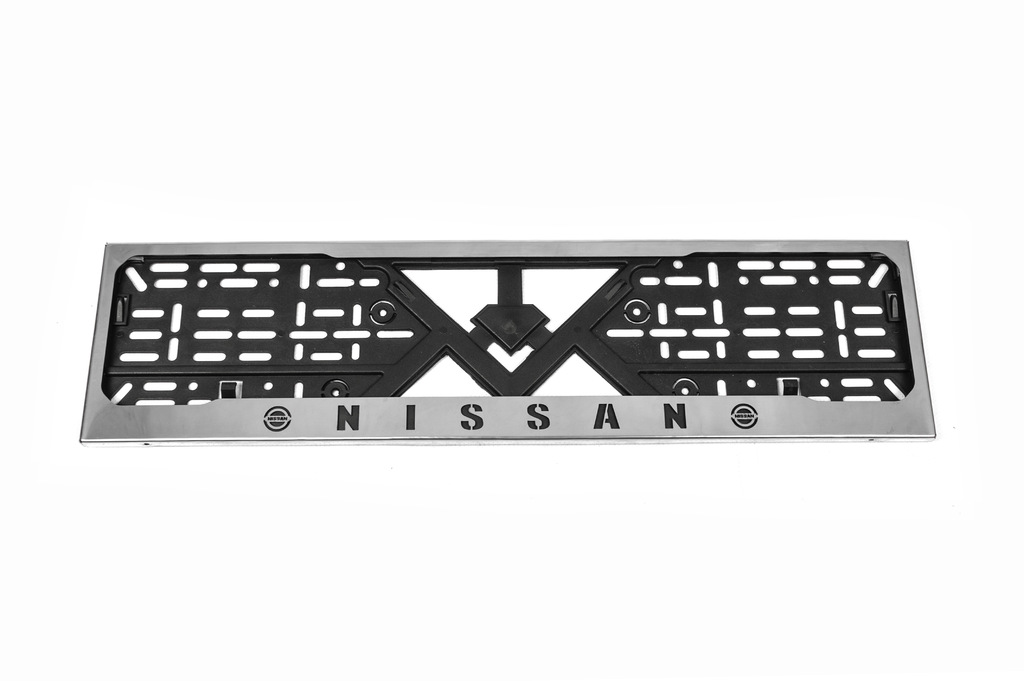 Рамка під номер хром Nissan (1 шт, нержавіюча сталь) 2