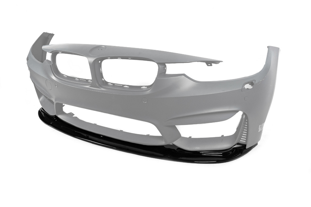 Накладка на передній бампер Lip V-1 (Для M3, чорний глянець) 2