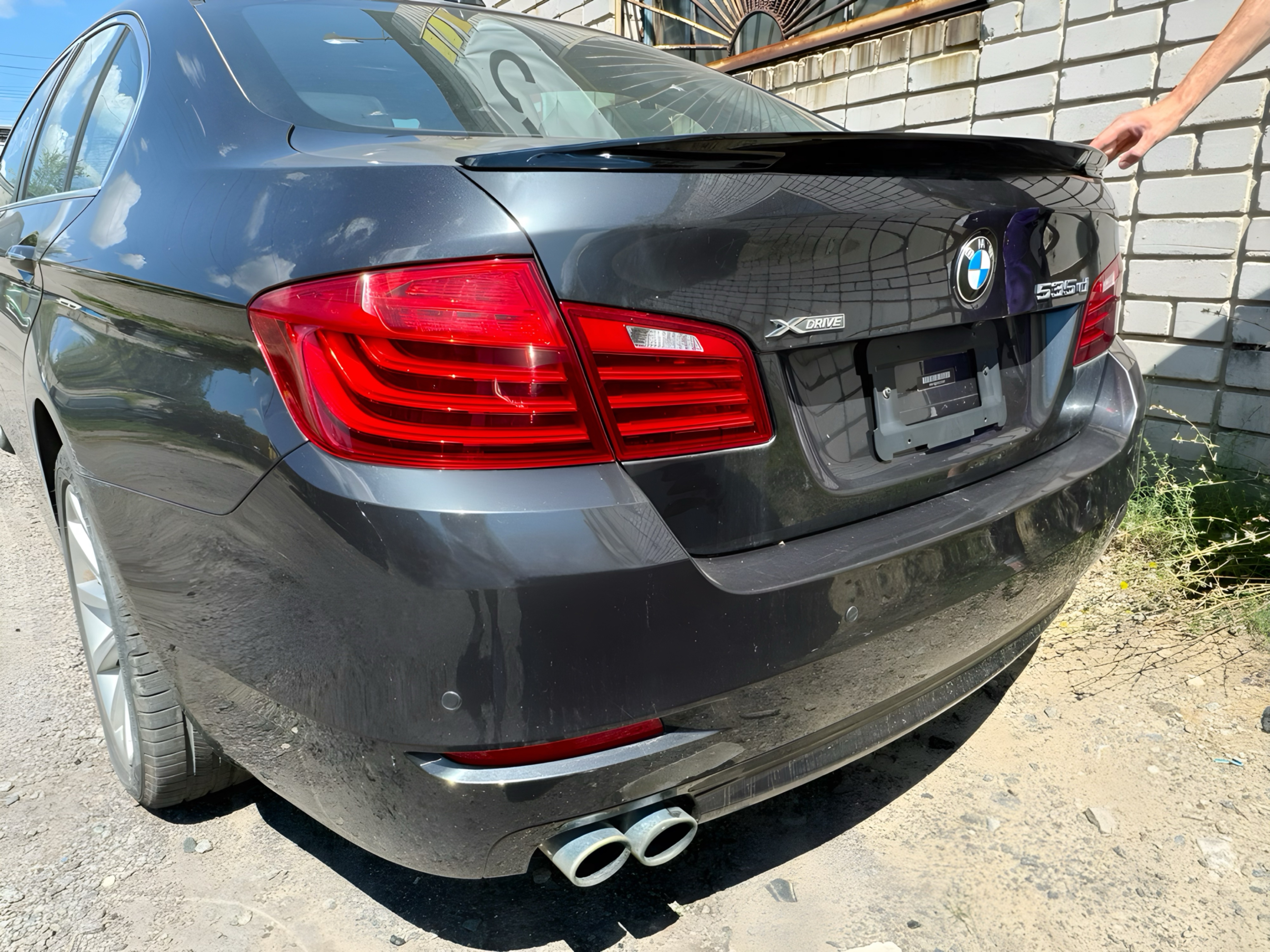 Спойлер ліп на багажник BMW series 5 F10 2010-2016 ABS пластик, чорний глянець 5