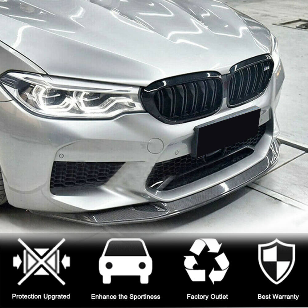 Накладка на передній бампер Lip V3 (для M5 F90 2017-2020, Карбон) 5