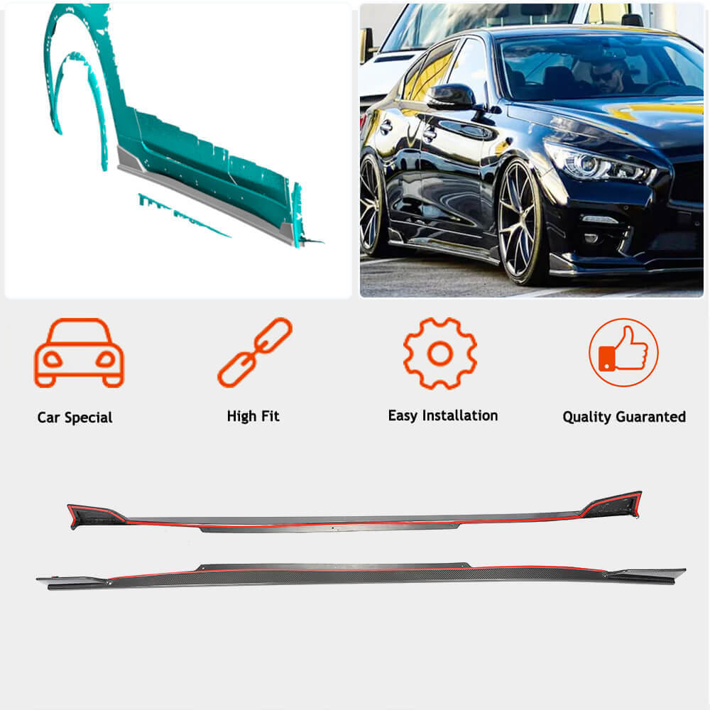 Бокові пороги V1 (для Q50, Карбон) 3