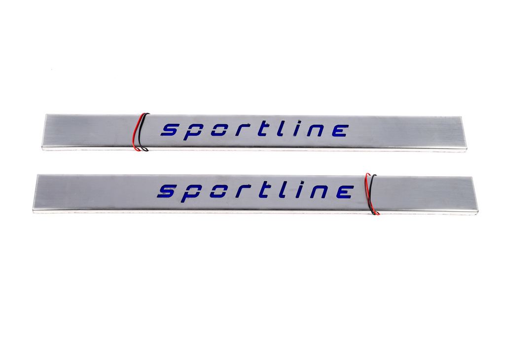 Накладки на дверні пороги LED короткі (2 шт, нерж.) 3