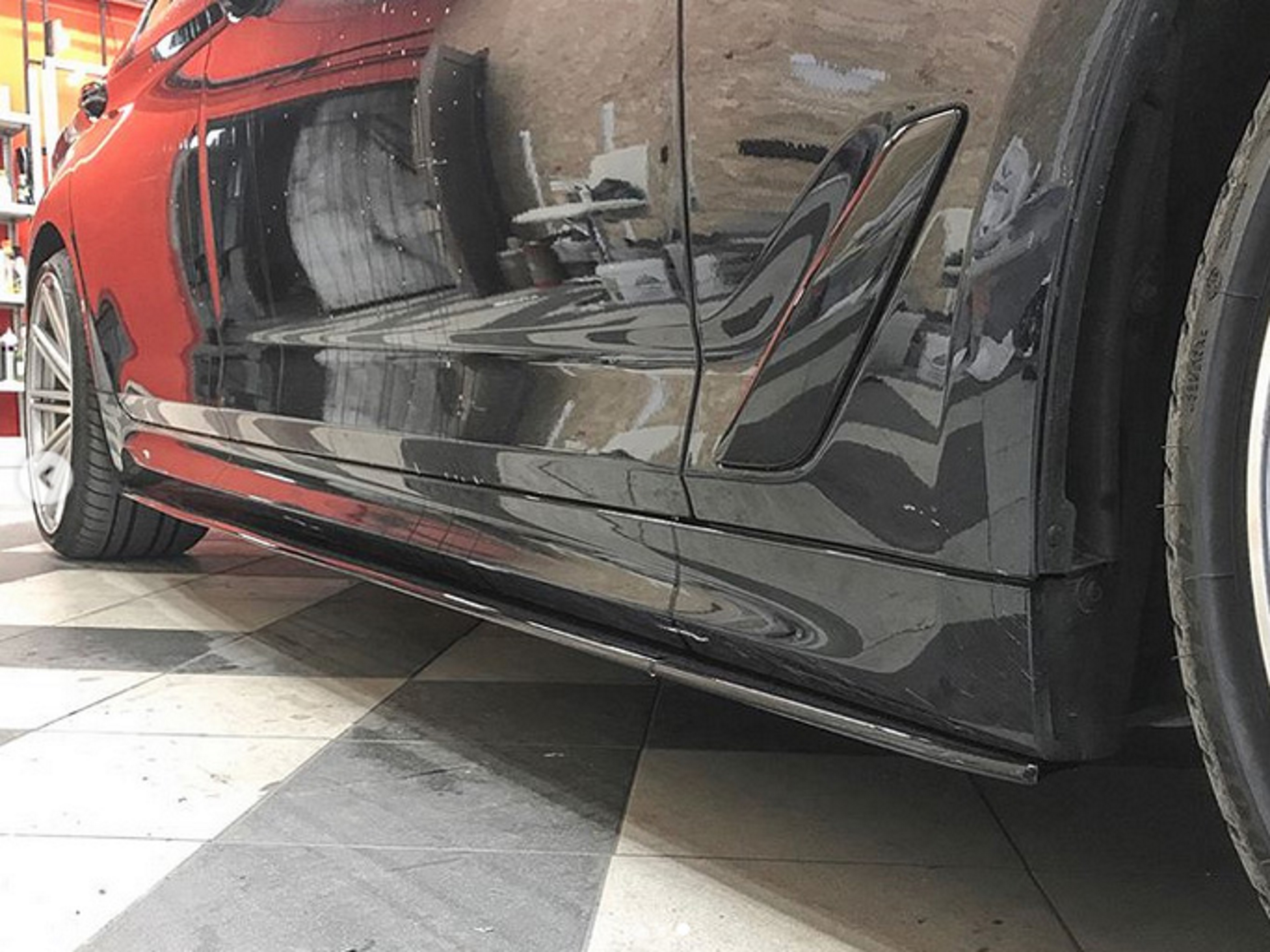 Леза на пороги Чорний глянець на BMW 5 Series G30 / G31 2017-2020 року 5